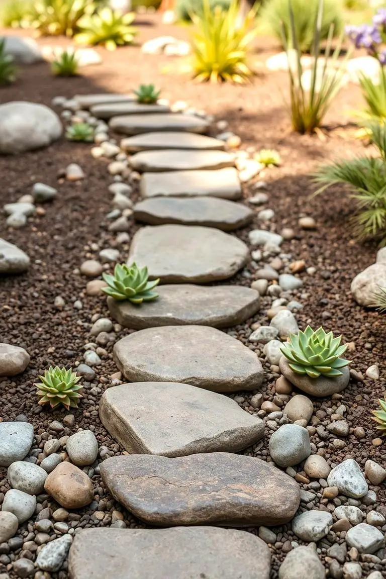 Stepping Stone Succulent Feature