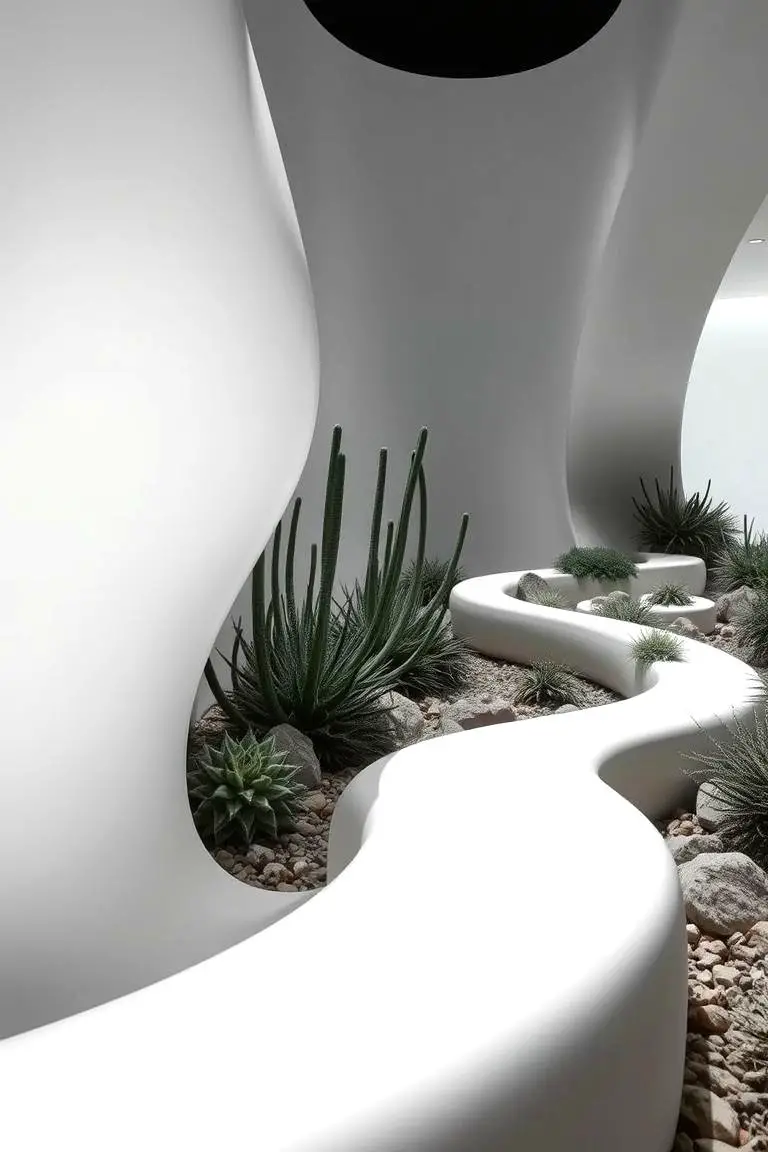 Curved Contemporary Garden Bench