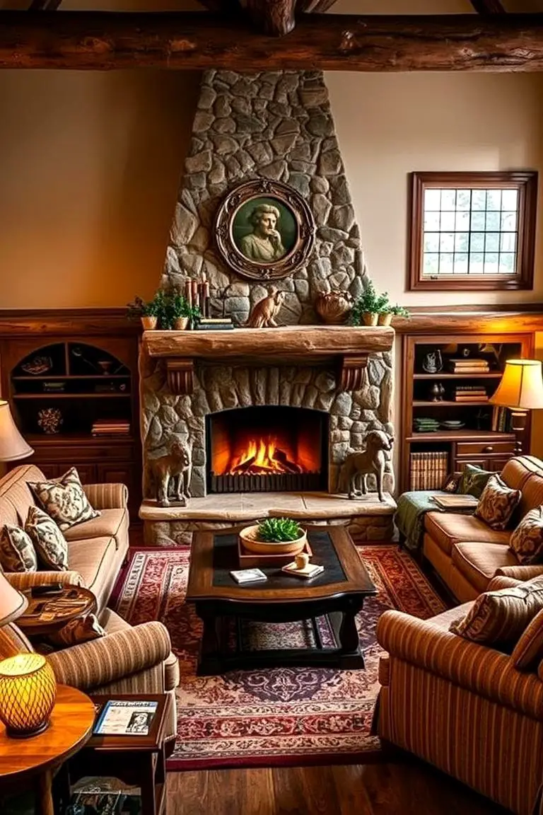 Cozy Fireplace Focus