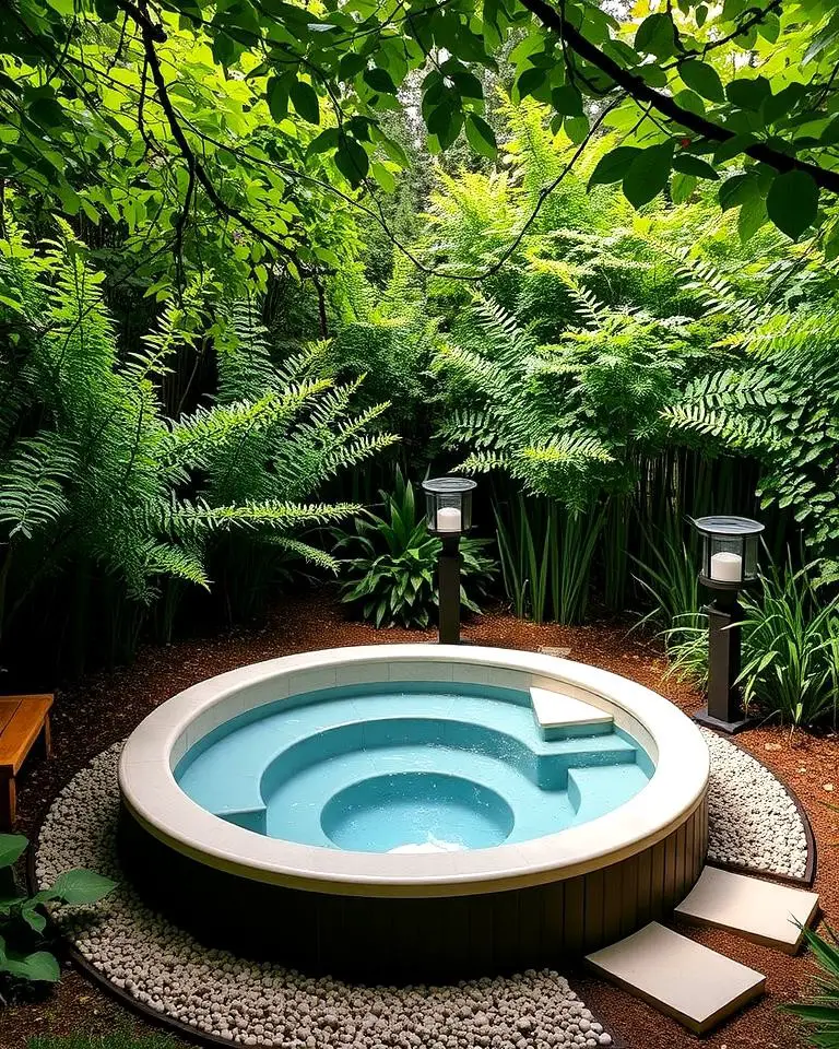 Garden Oasis Sunken Hot Tub