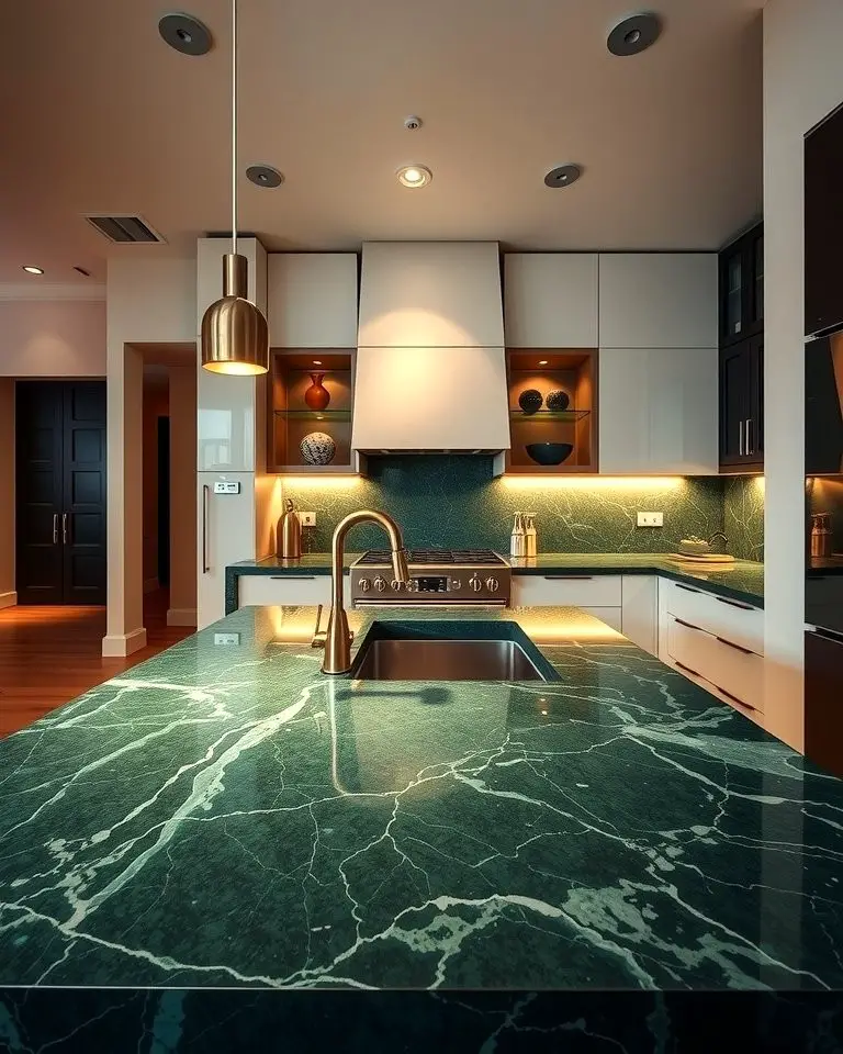 Contemporary Luxury with Deep Green Onyx