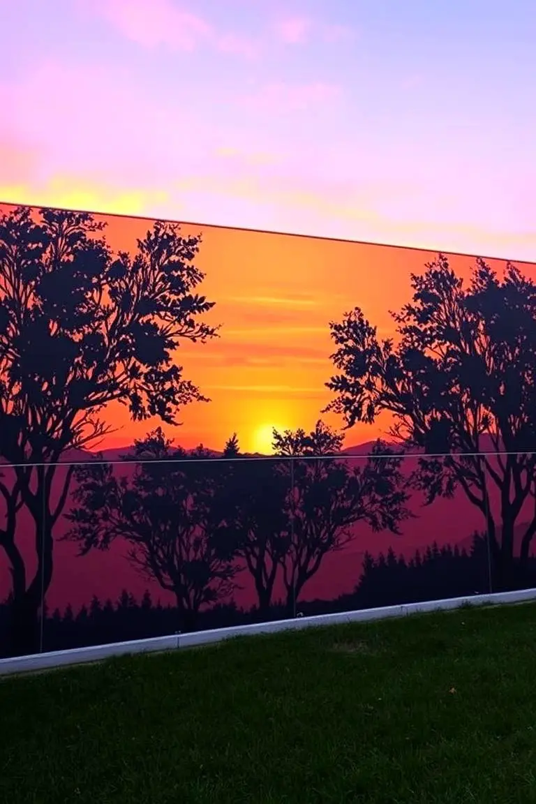 Sunset Garden Mural