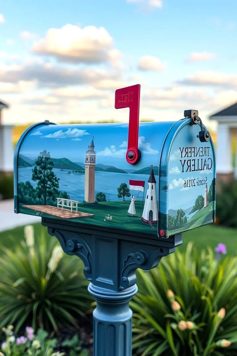 Hand-Painted Portrait Mailbox