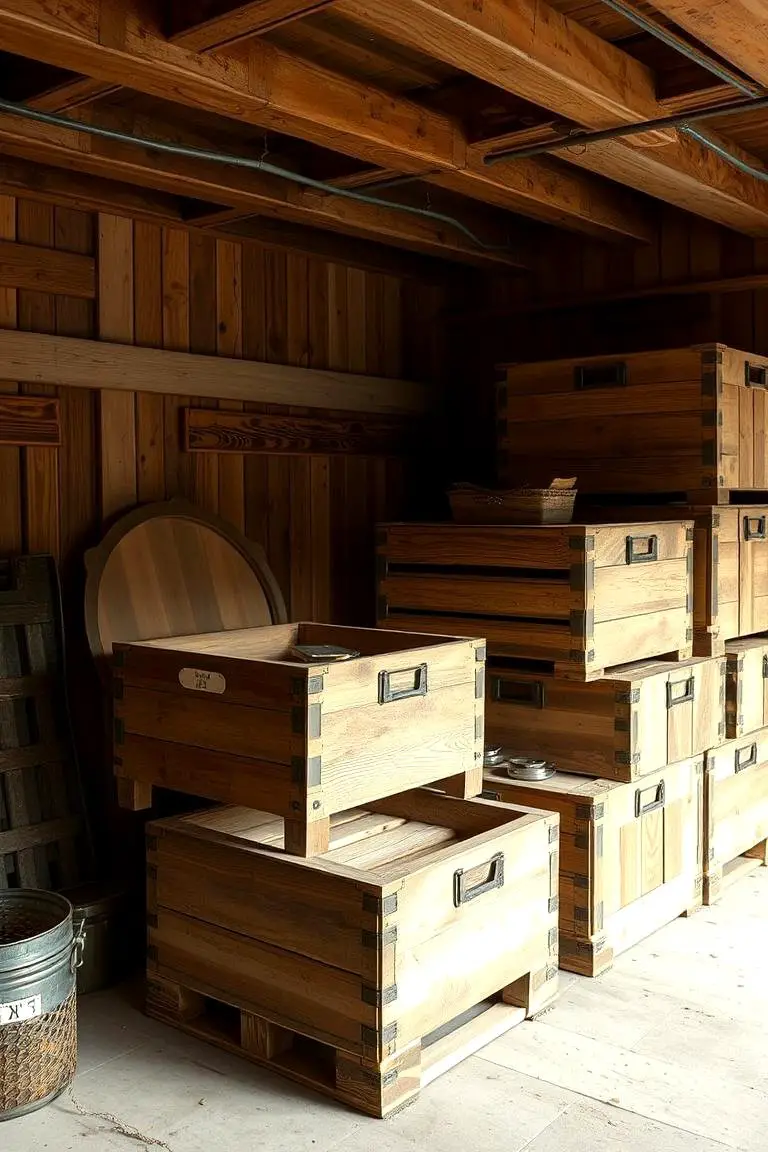 Reclaimed Wood Storage Boxes