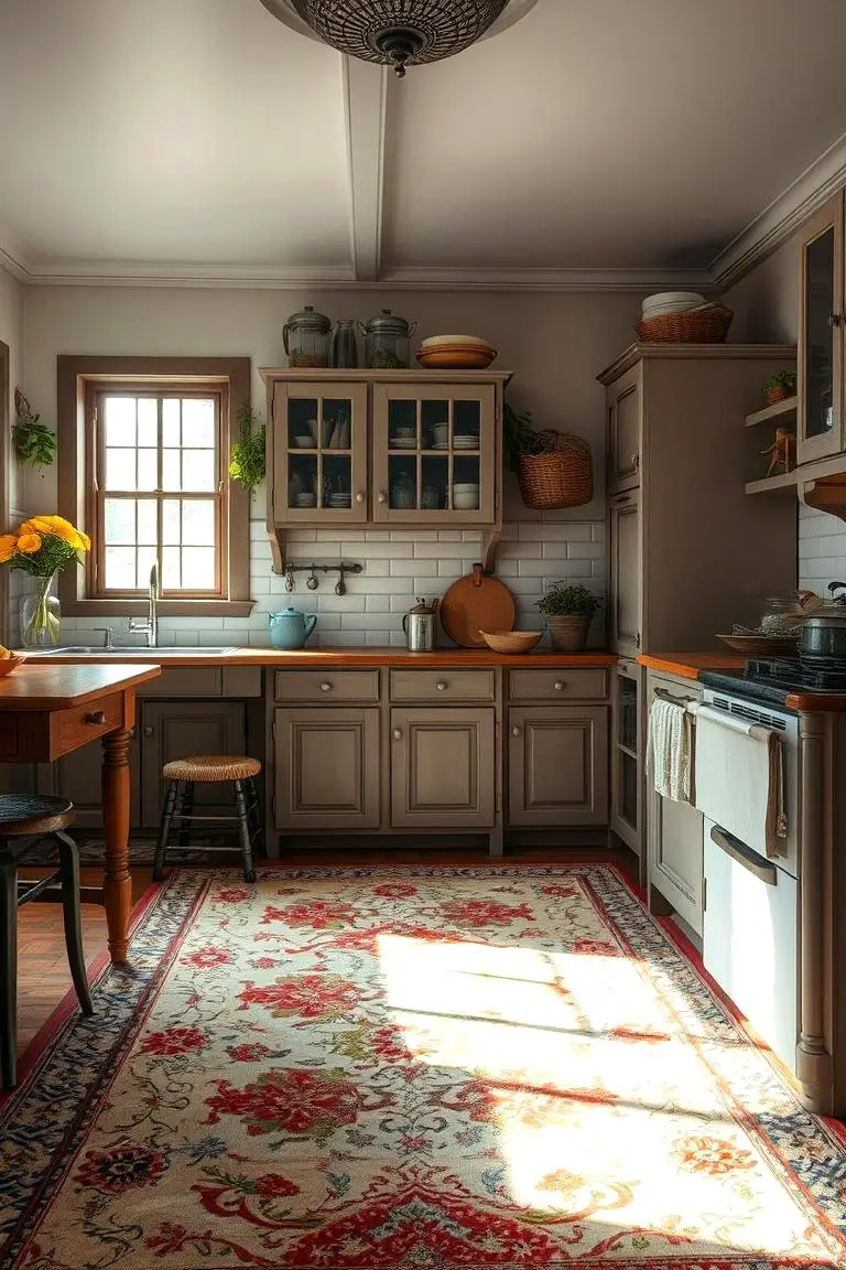 Vintage Floral Rug