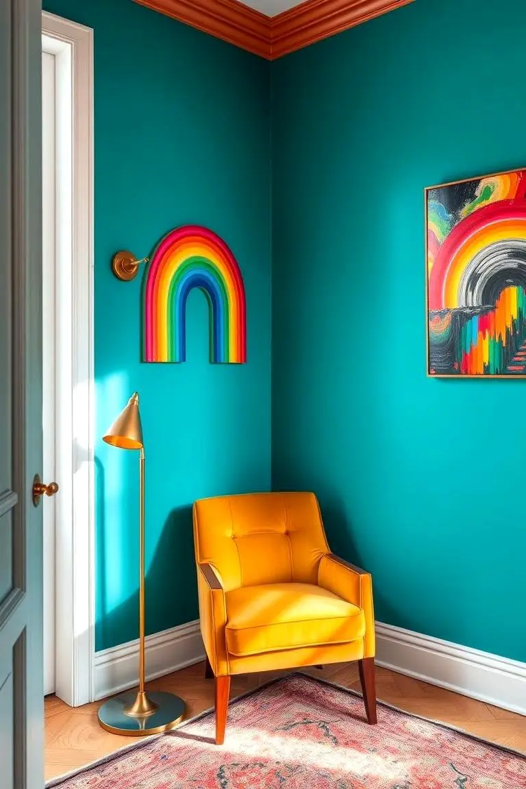 Vibrant Color Burst Corner