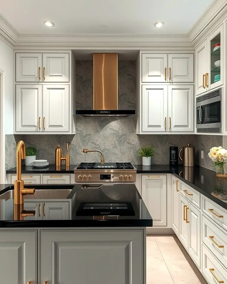 Monochrome with Gold Accents