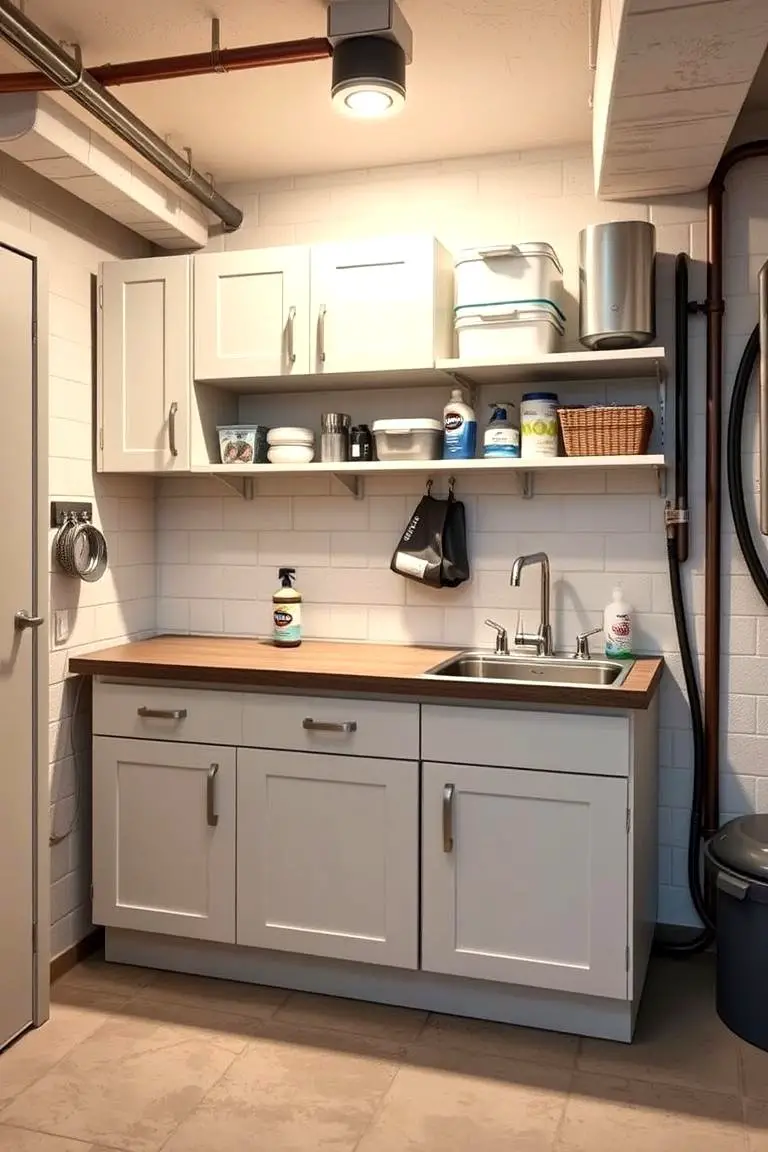 Utility Sink and Storage Combo