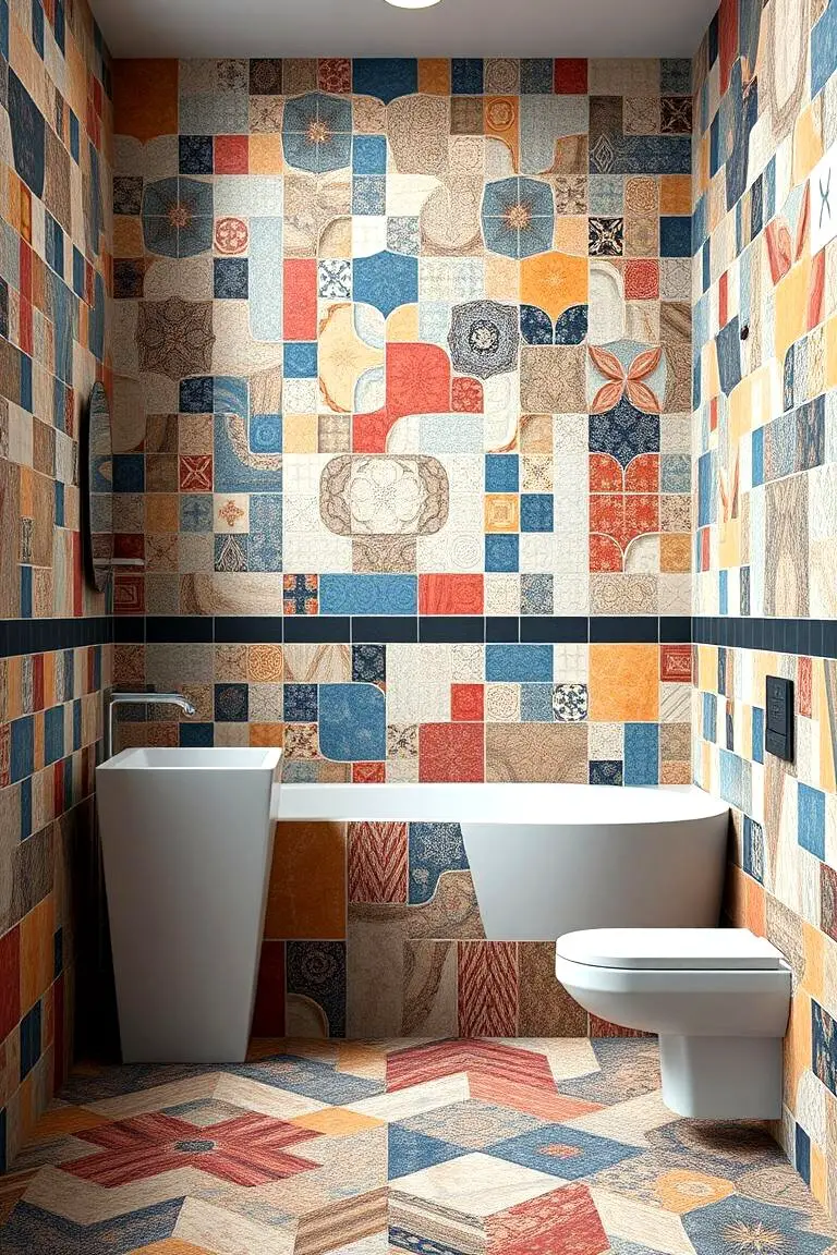 Custom Tile Pattern Bathroom