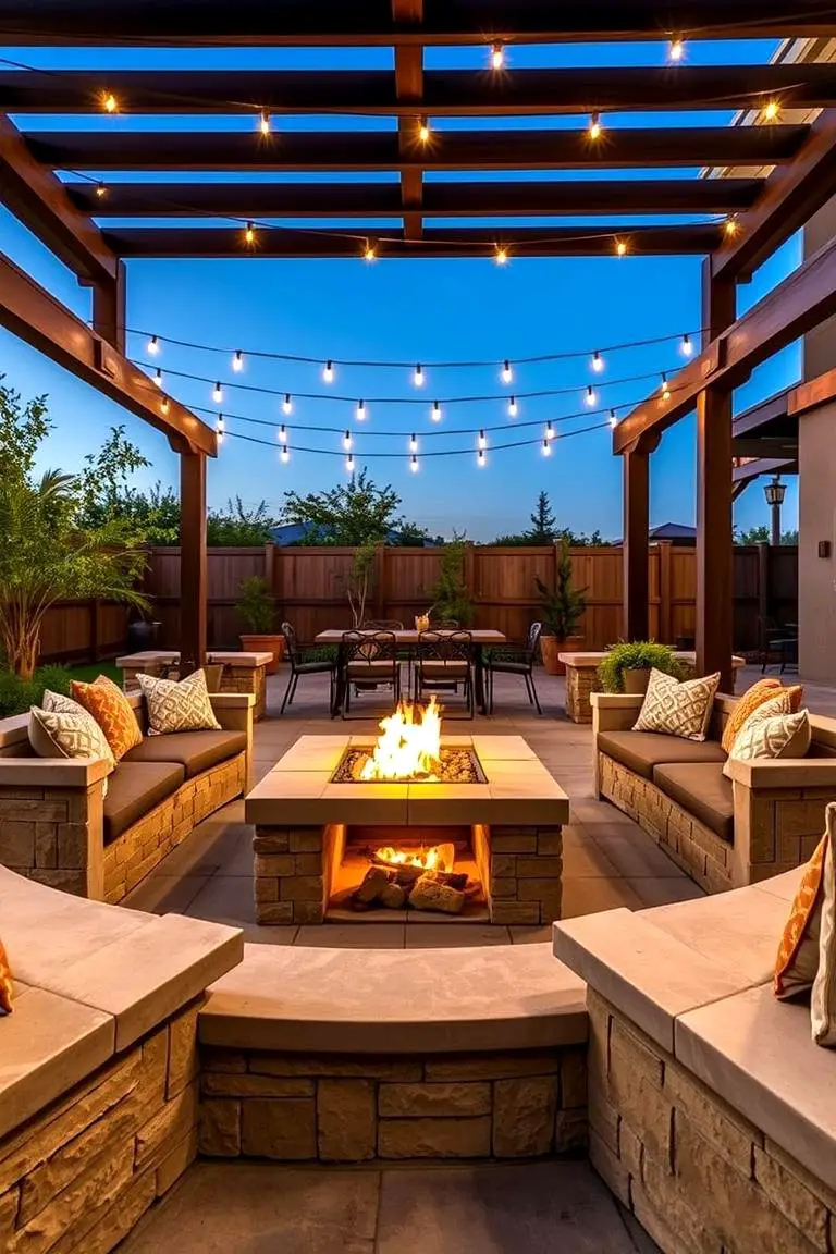 Outdoor Living Room Stone Pit