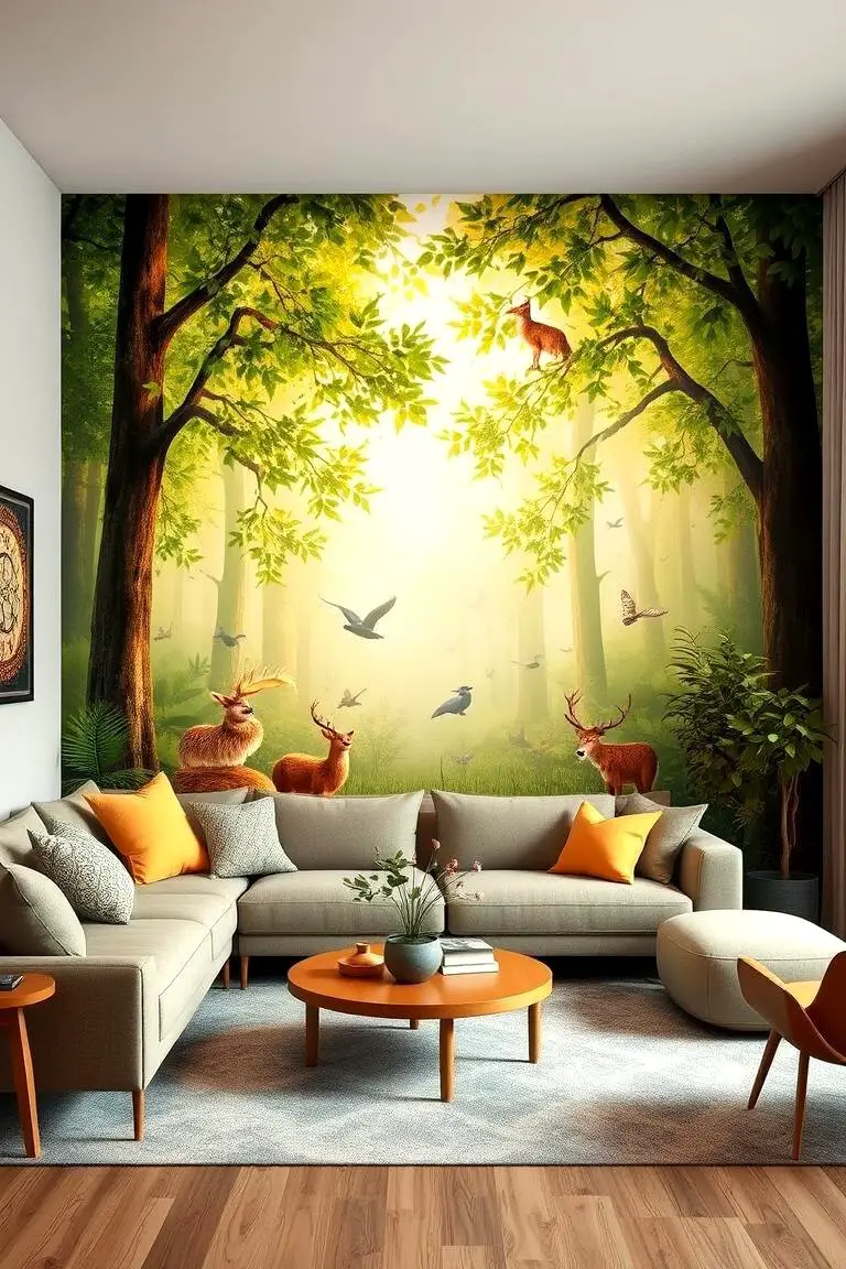 Living Room Nature Mural