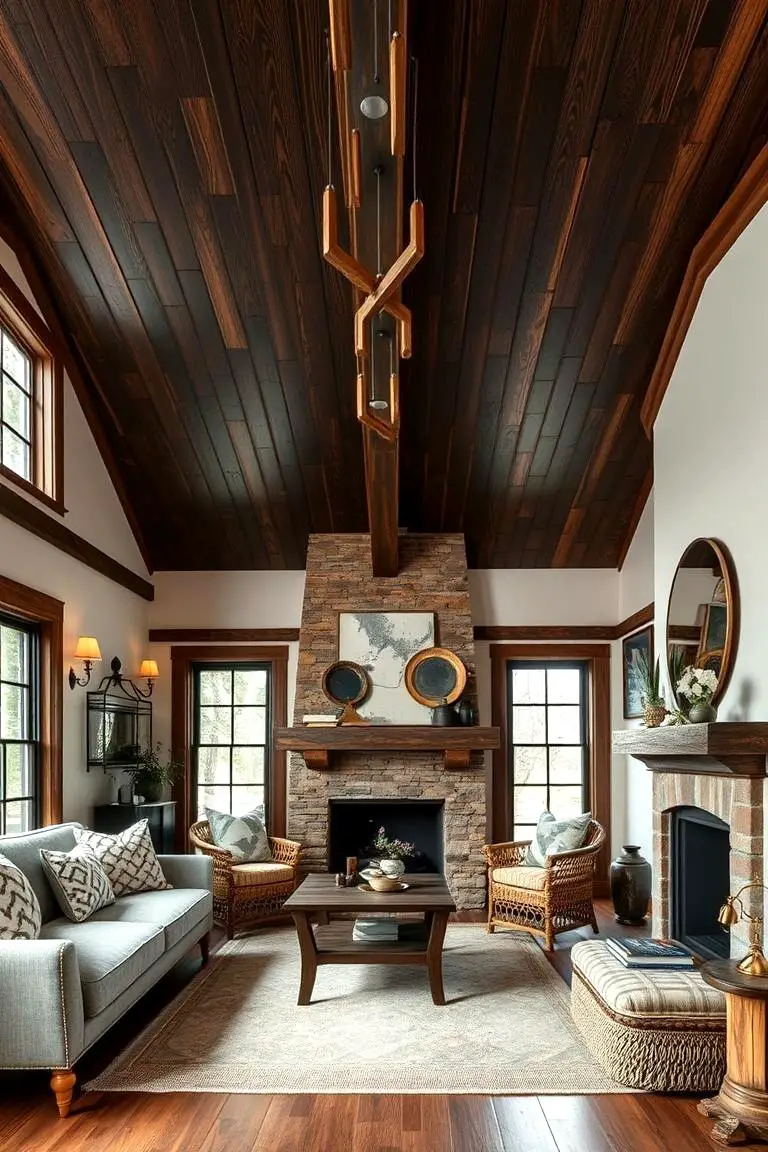Rustic Black Wooden Ceiling