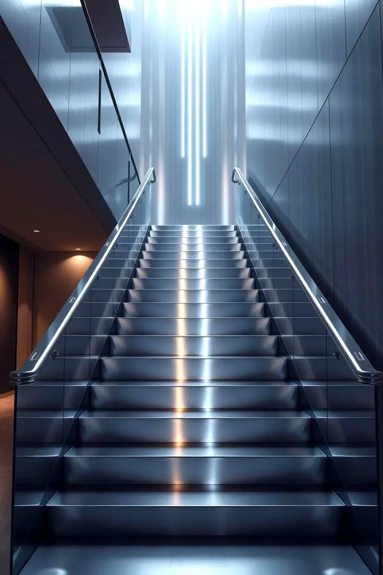 Stainless Steel Modern Staircase