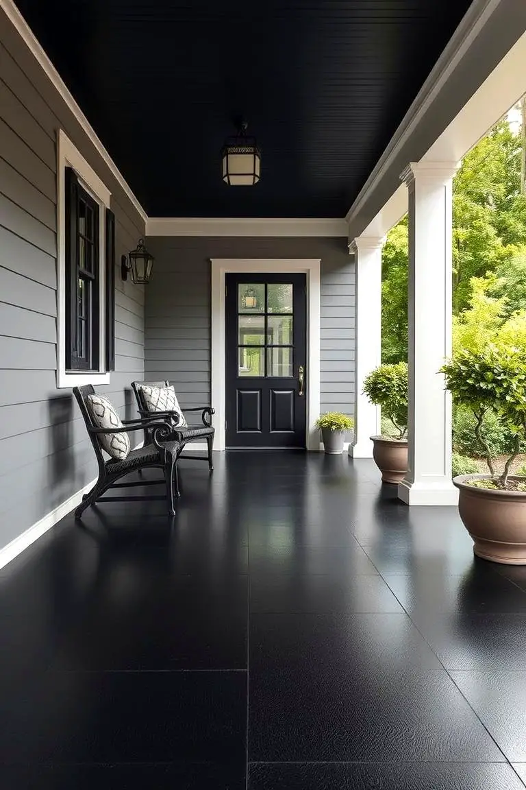 Timeless Black Porch Flooring