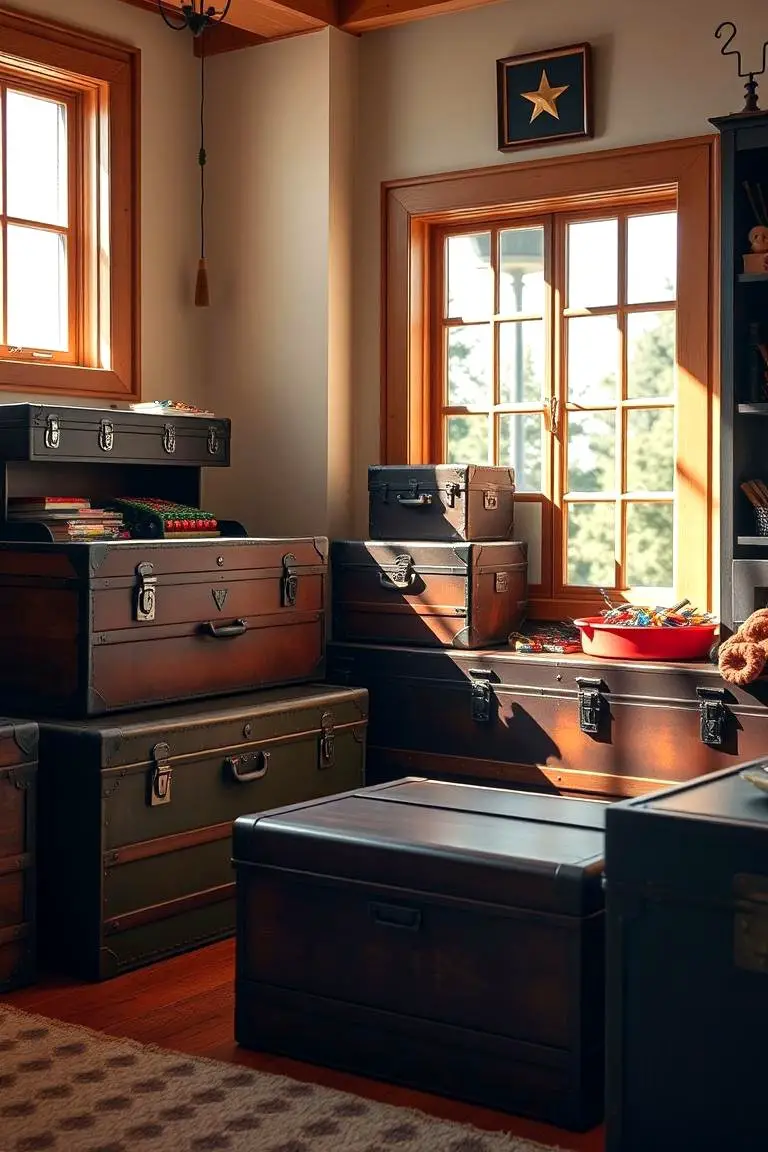 Vintage Style Storage Trunks