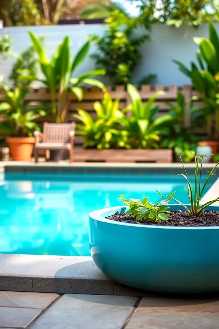 Affordable Poolside Garden Beds