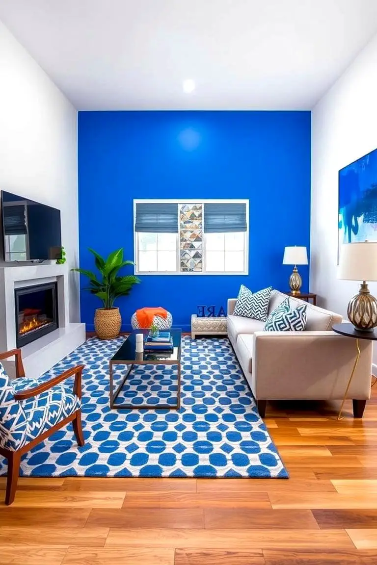 Vibrant Blue Accents