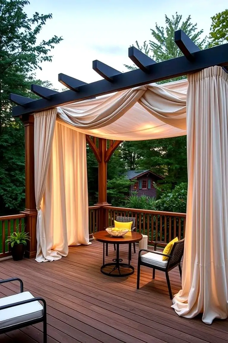 Curtained Pergola Design