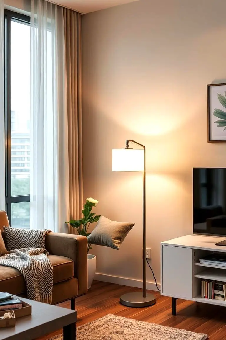 Space-Saving Compact Floor Lamp