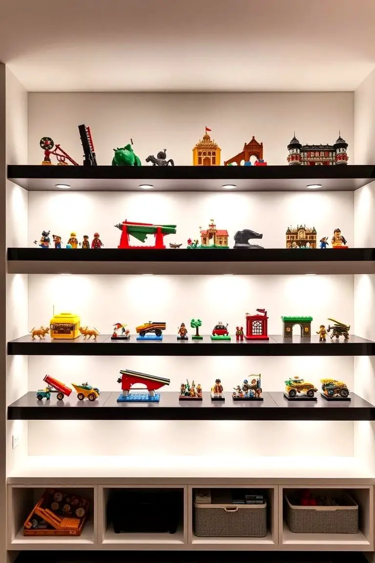Artistic Display Shelves