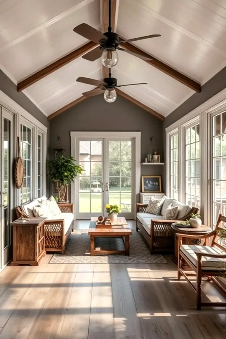 Modern Farmhouse Sunroom
