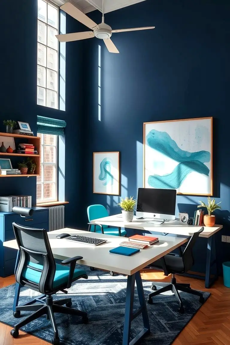 Navy Blue and Teal Balance