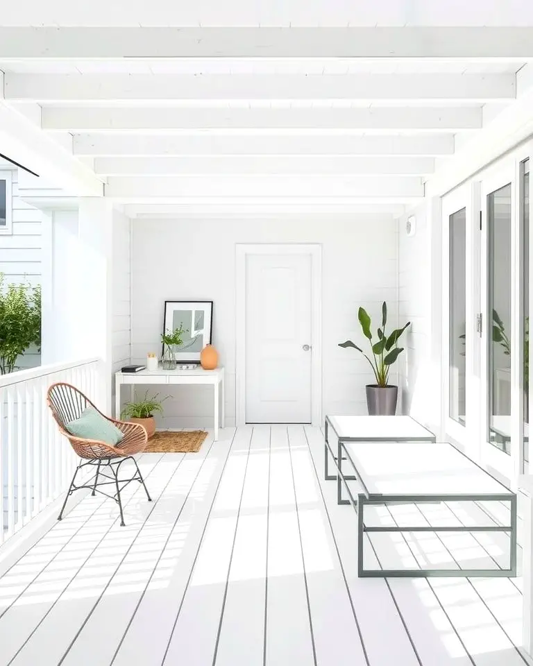Minimalist White Deck