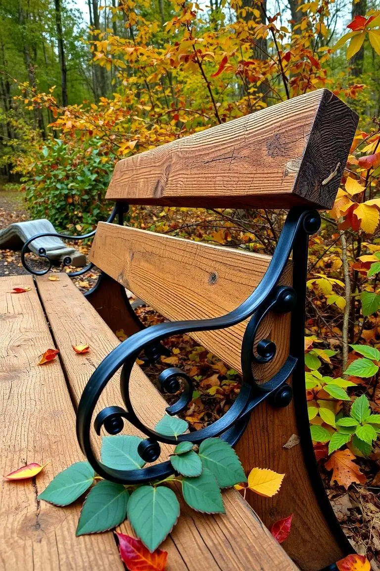 Reclaimed Wood Bench Charm