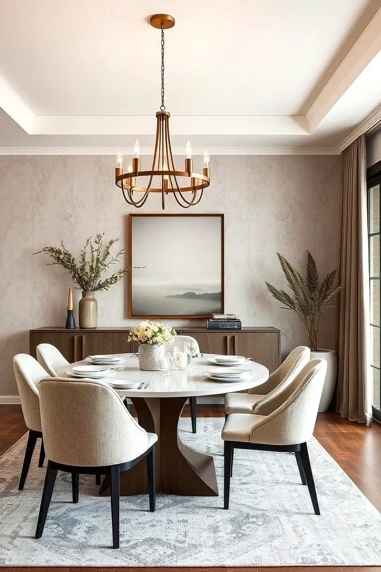 Refined Textured Dining Room