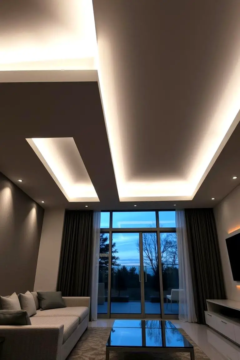 Contemporary LED-Lit Crown Molding