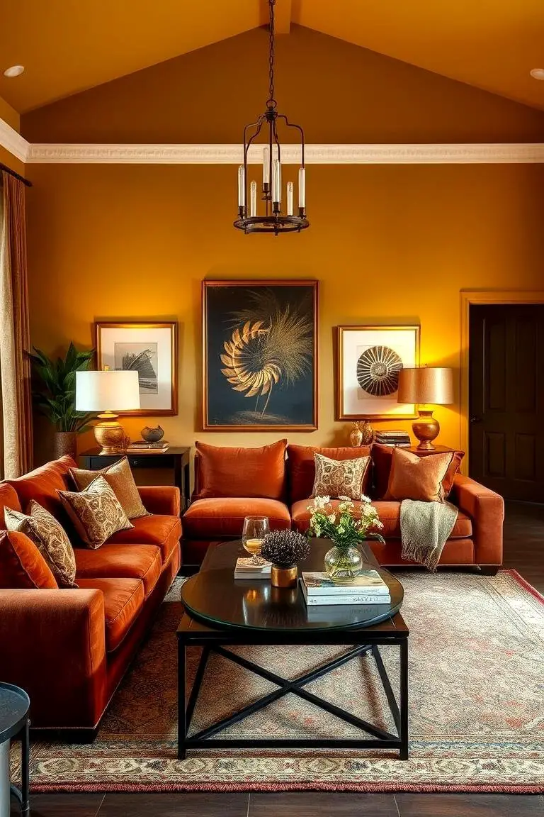 Rust and Muted Mustard