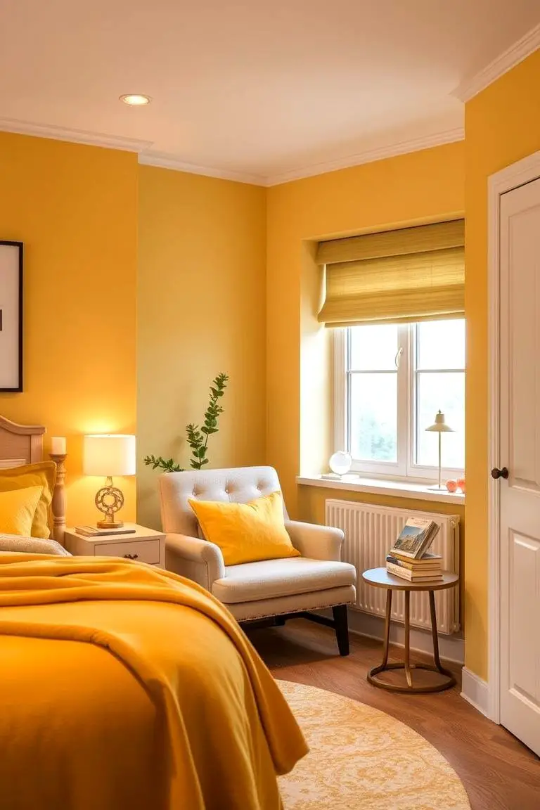 Cozy Yellow Reading Nook