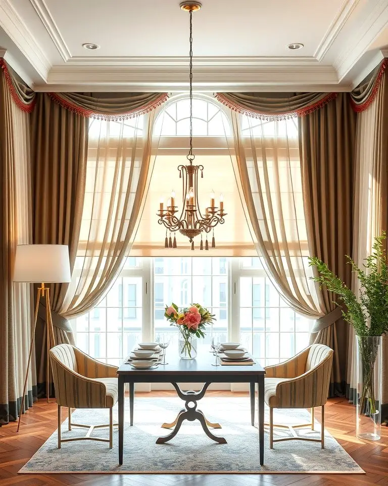 Layered Window Treatments for Depth