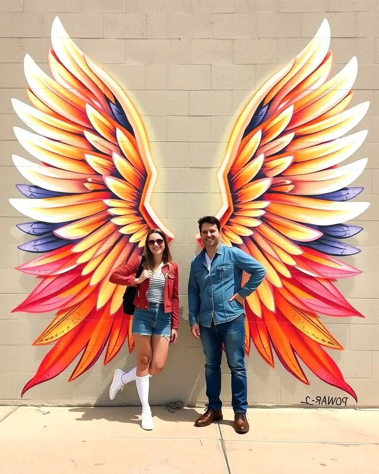The Angel Wings Mural, Fort Worth