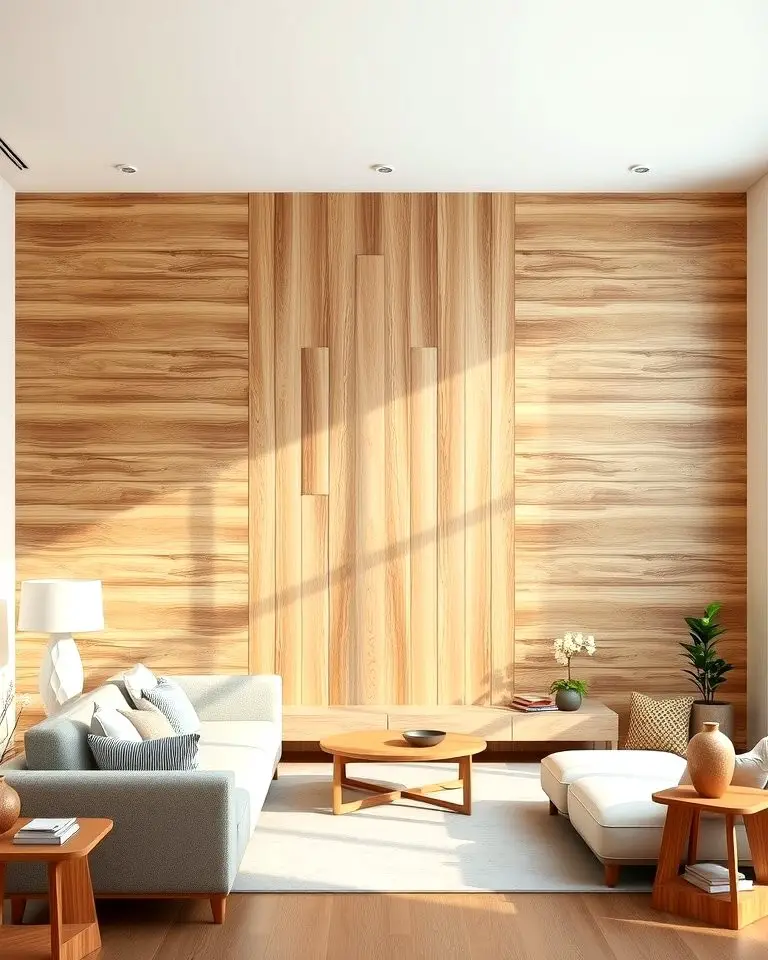 Modern Geometric Wood Paneling