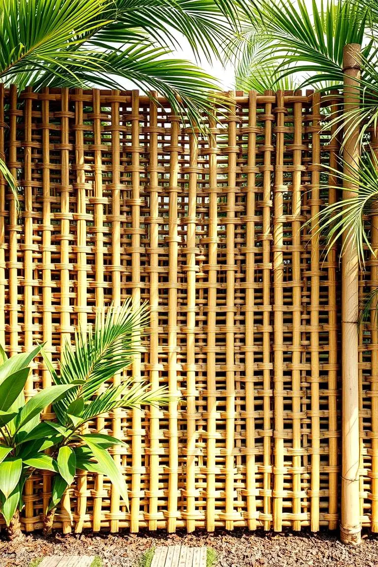 Woven Bamboo Fence