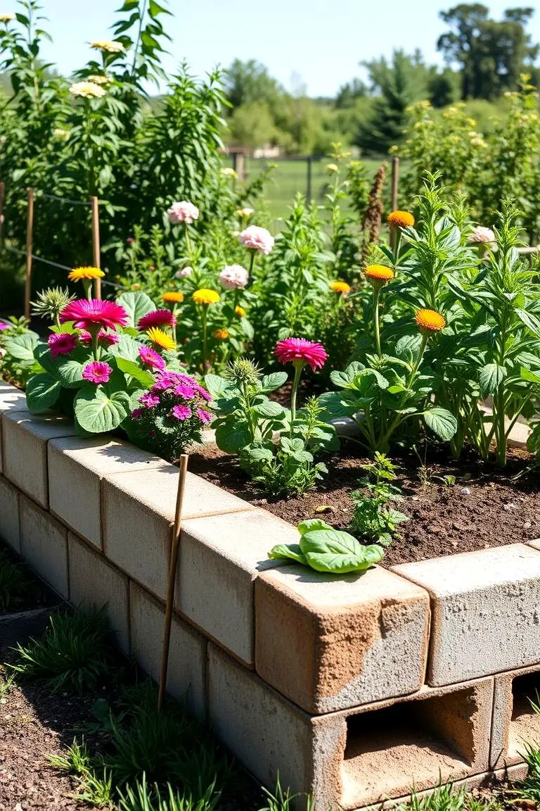 Raised Garden Beds with Cinder Blocks