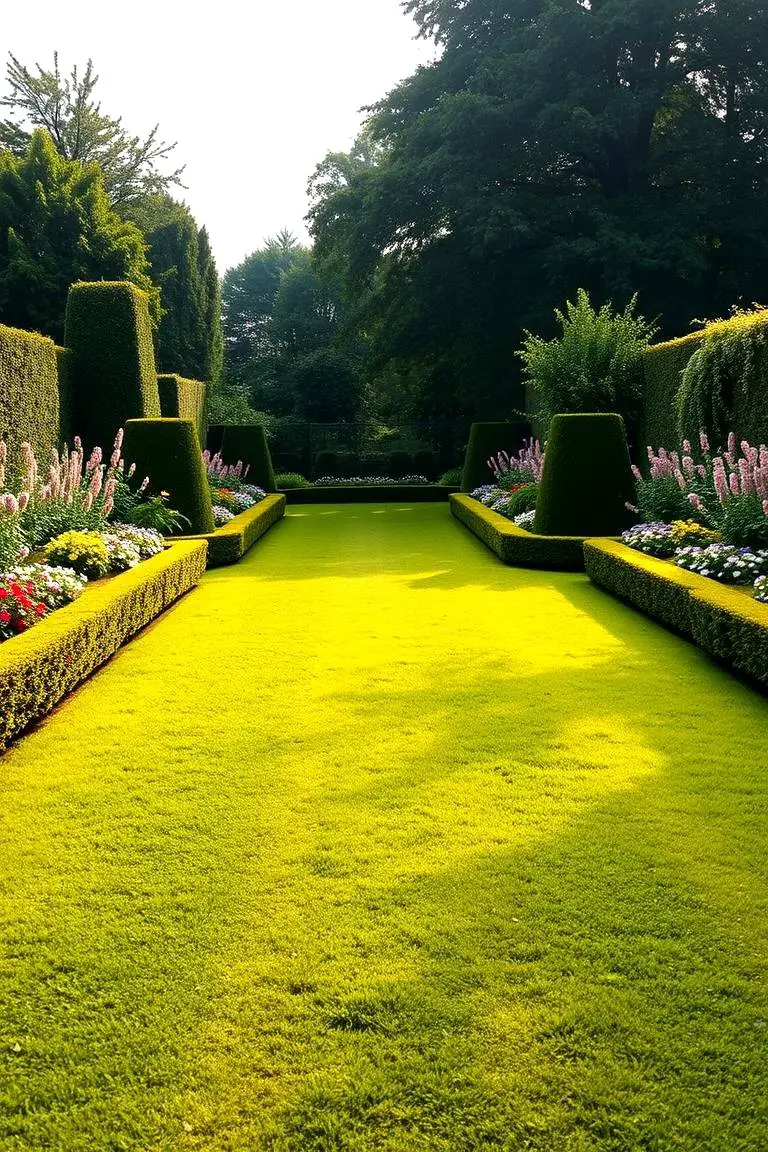 Lush Green Lawn Path