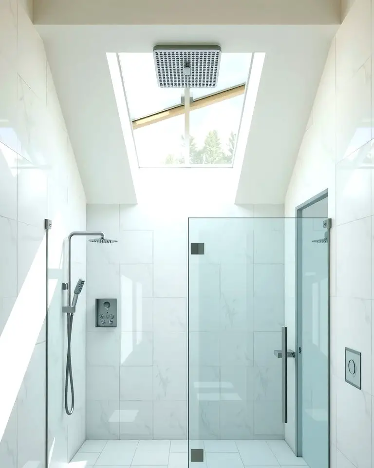 Double Shower with a Skylight