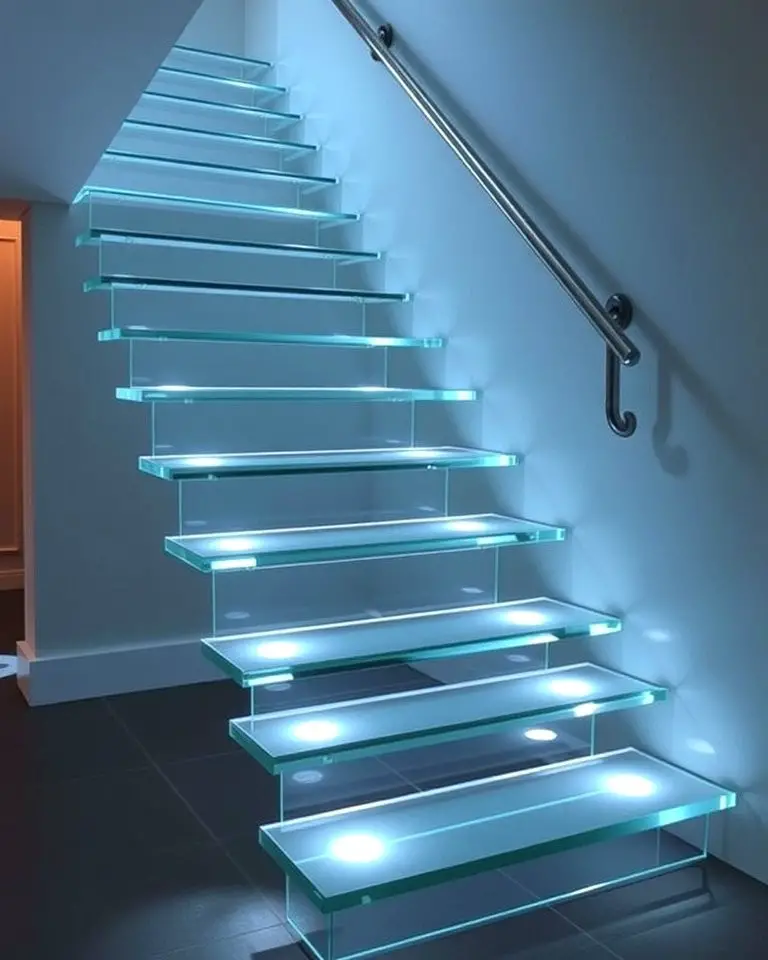Glass Steps for a Futuristic Vibe