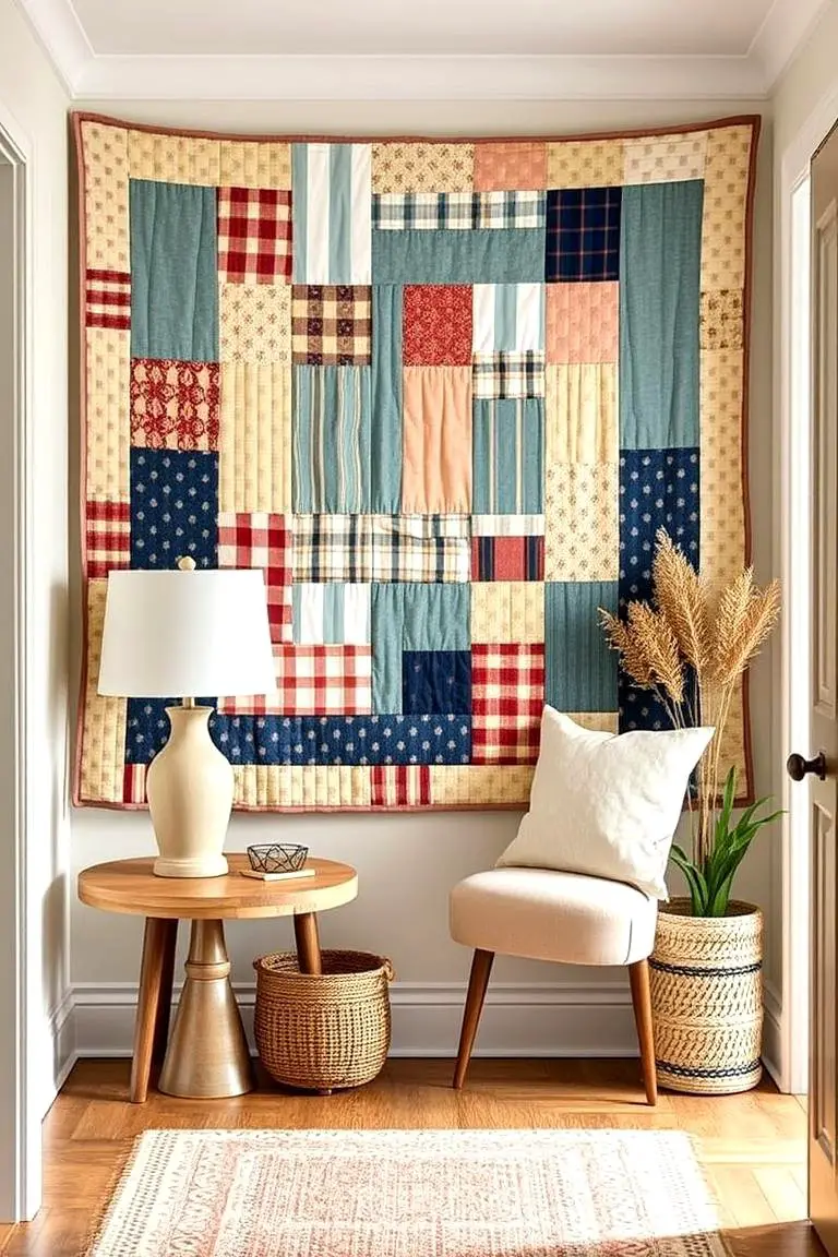 Farmhouse Quilted Fabric Art