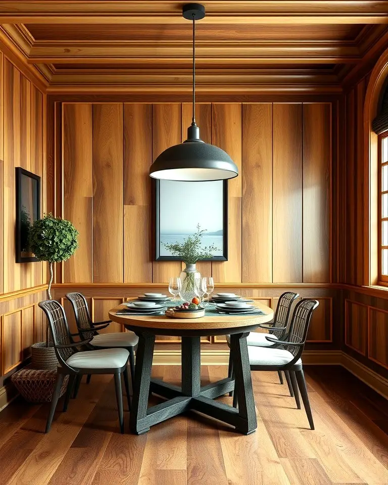 Natural Wood Wainscoting