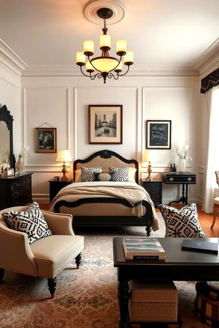 Vintage Vibes: Cream and Black Chic