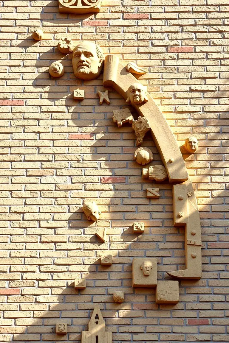 Artistic Beige Brick Murals