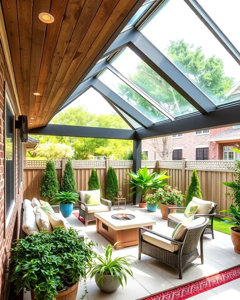 Sunken Patio with Skylight