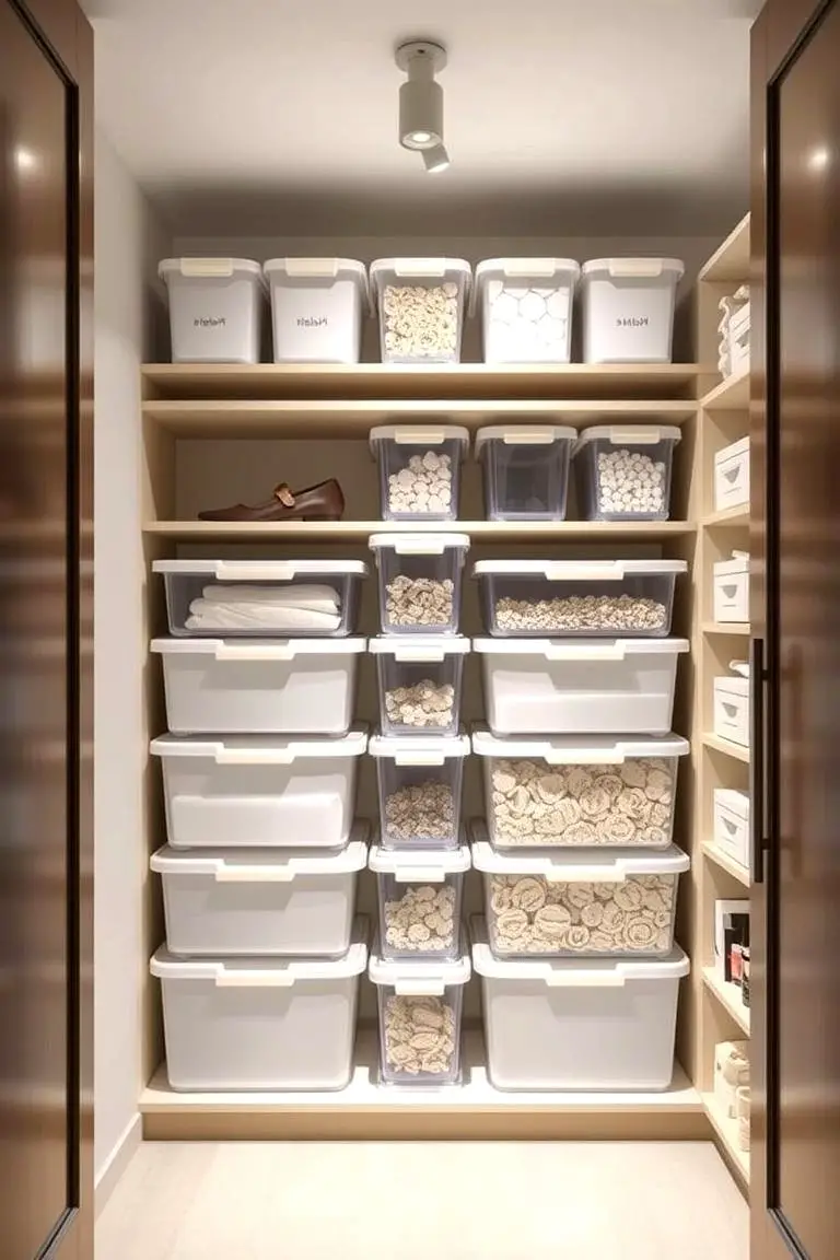 Using Clear Storage Boxes for Visibility