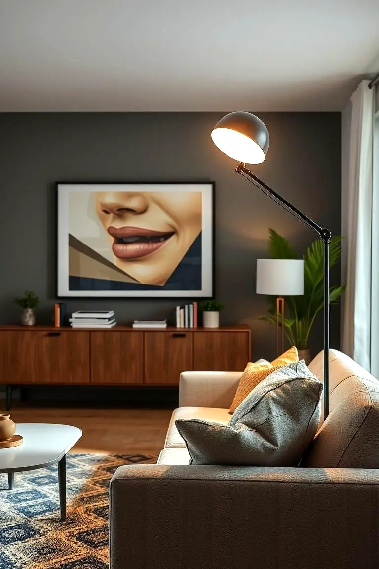 Adjustable Swing Arm Floor Lamp