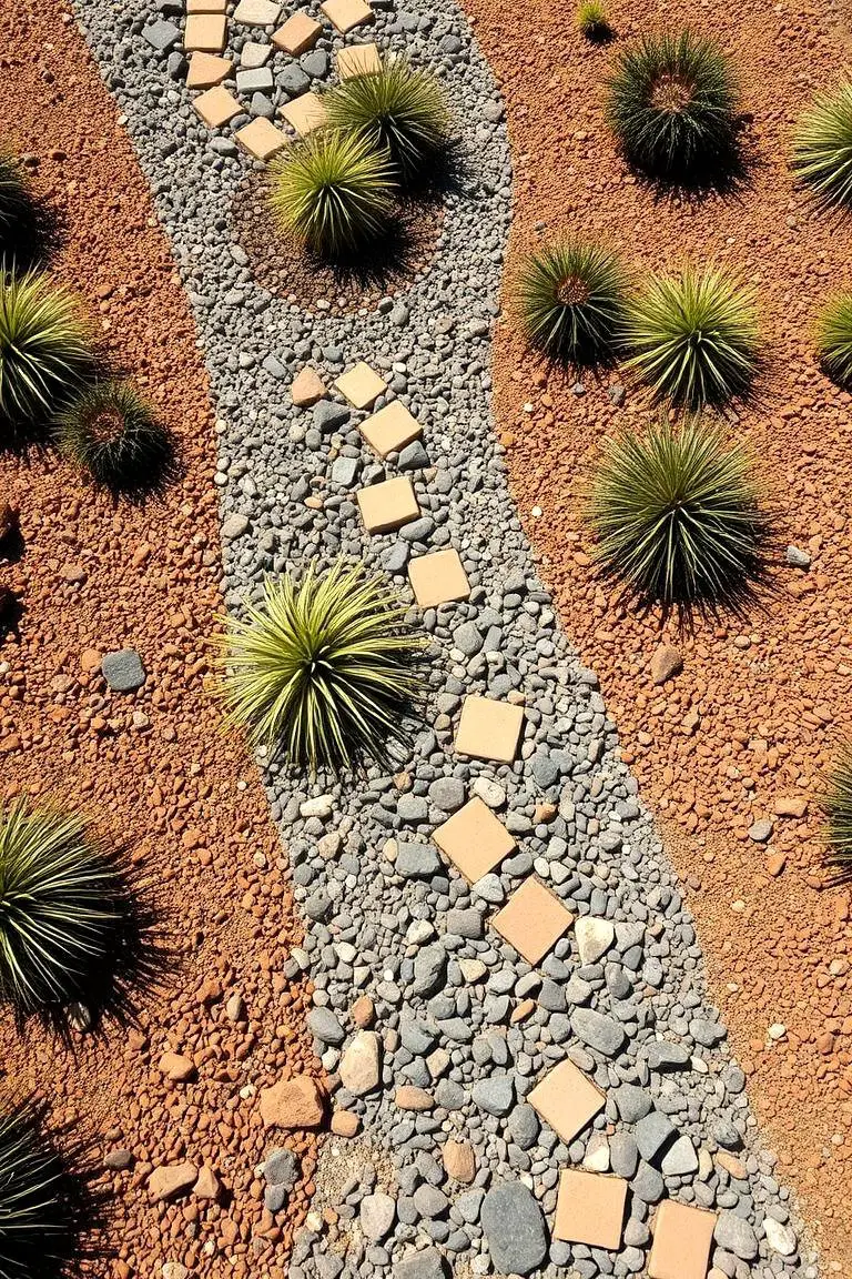 Multicolored Gravel Paths