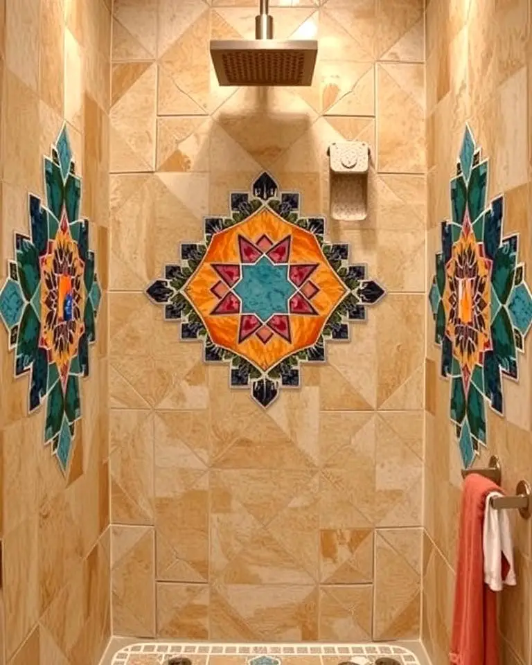 Mosaic Stone Tile Showers