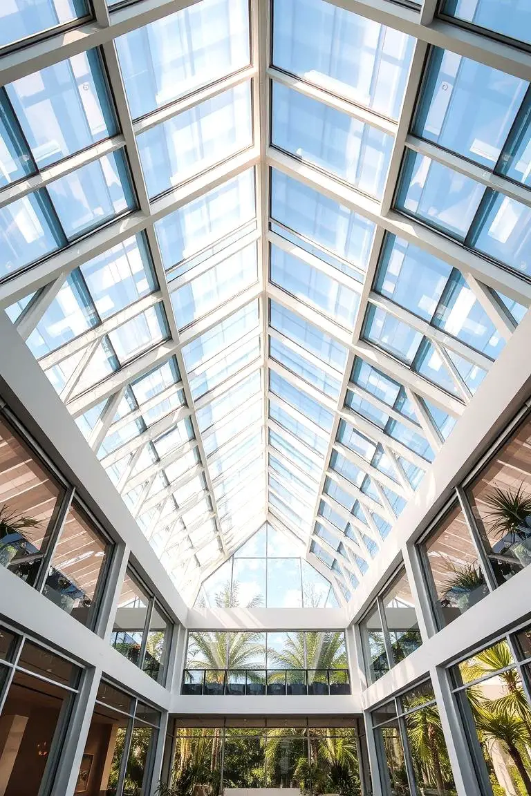 Airy Glass Panel Ceiling